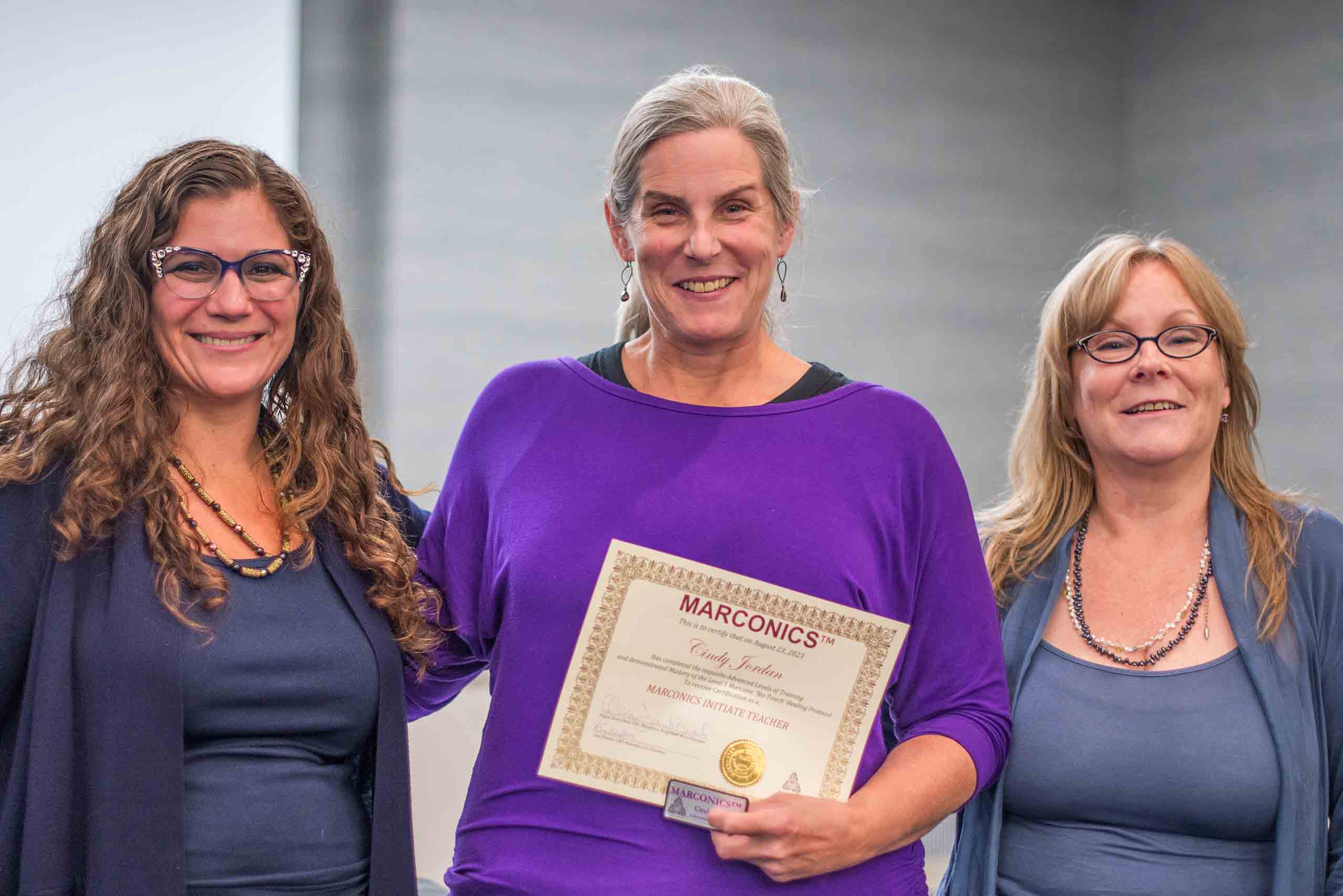 Marconics Teacher Cindy Jordan - receives teaching certification