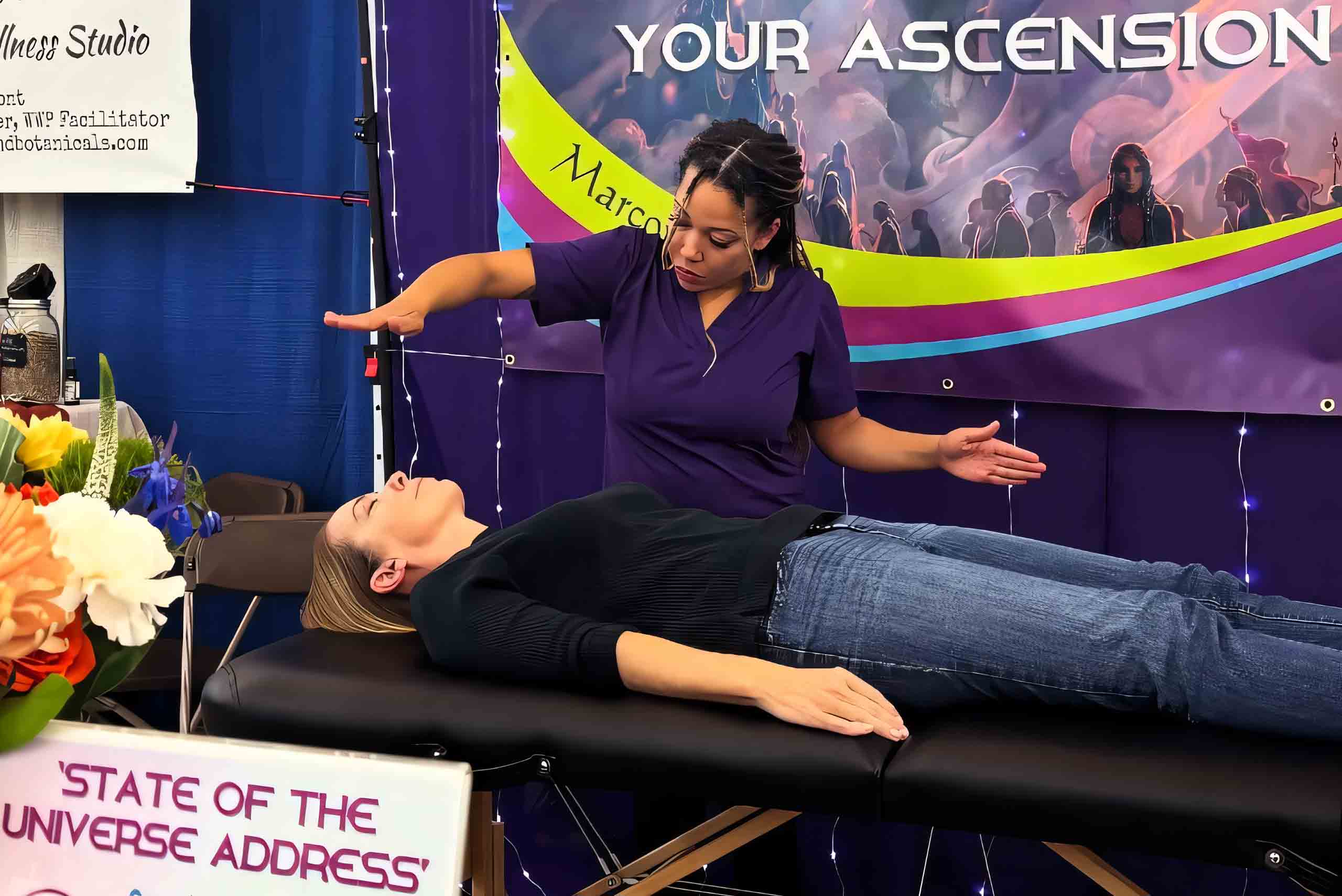 Marconics Teacher Makayla Askew performing protocol