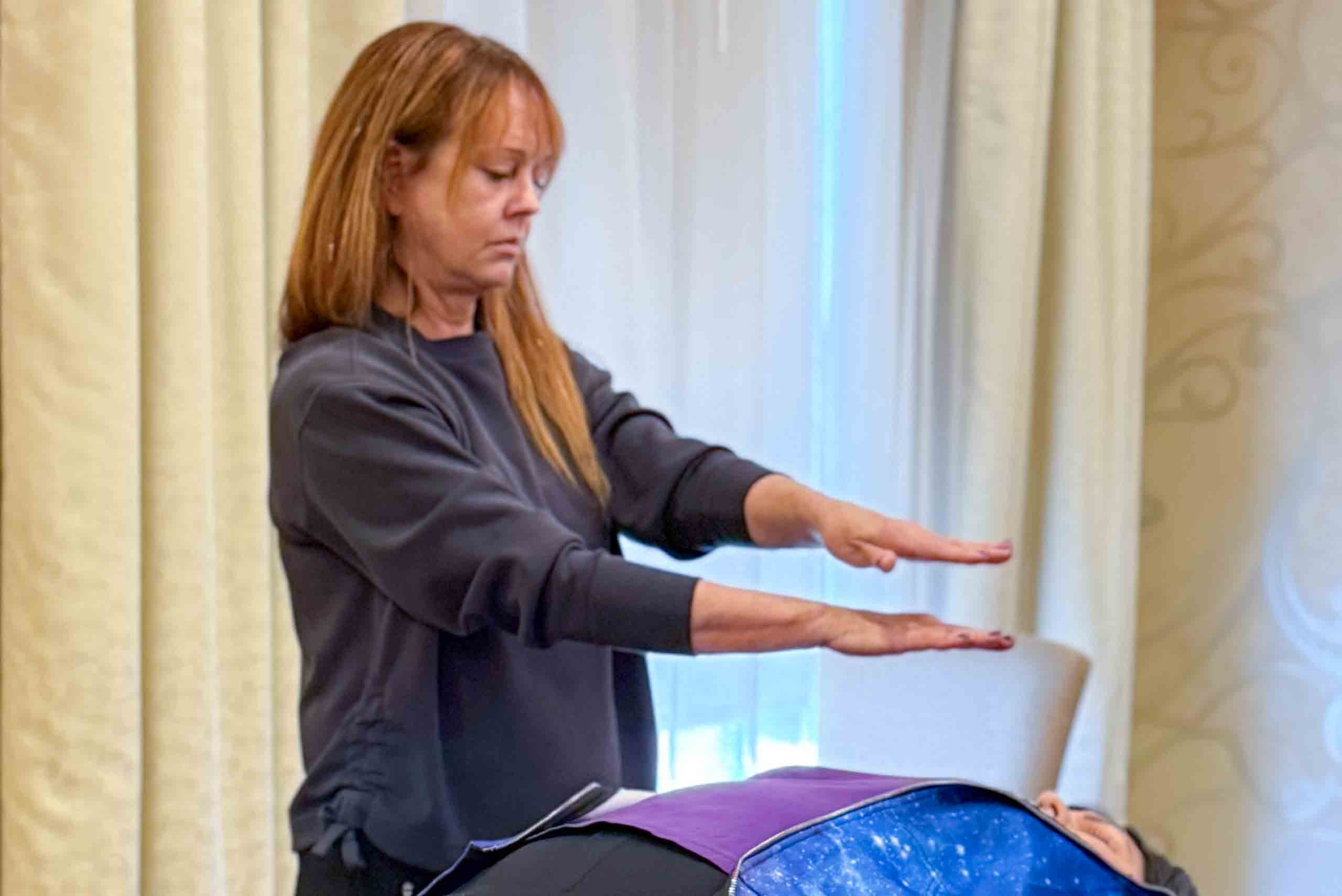 Marconics Teacher Miranda Mason - performing protocol