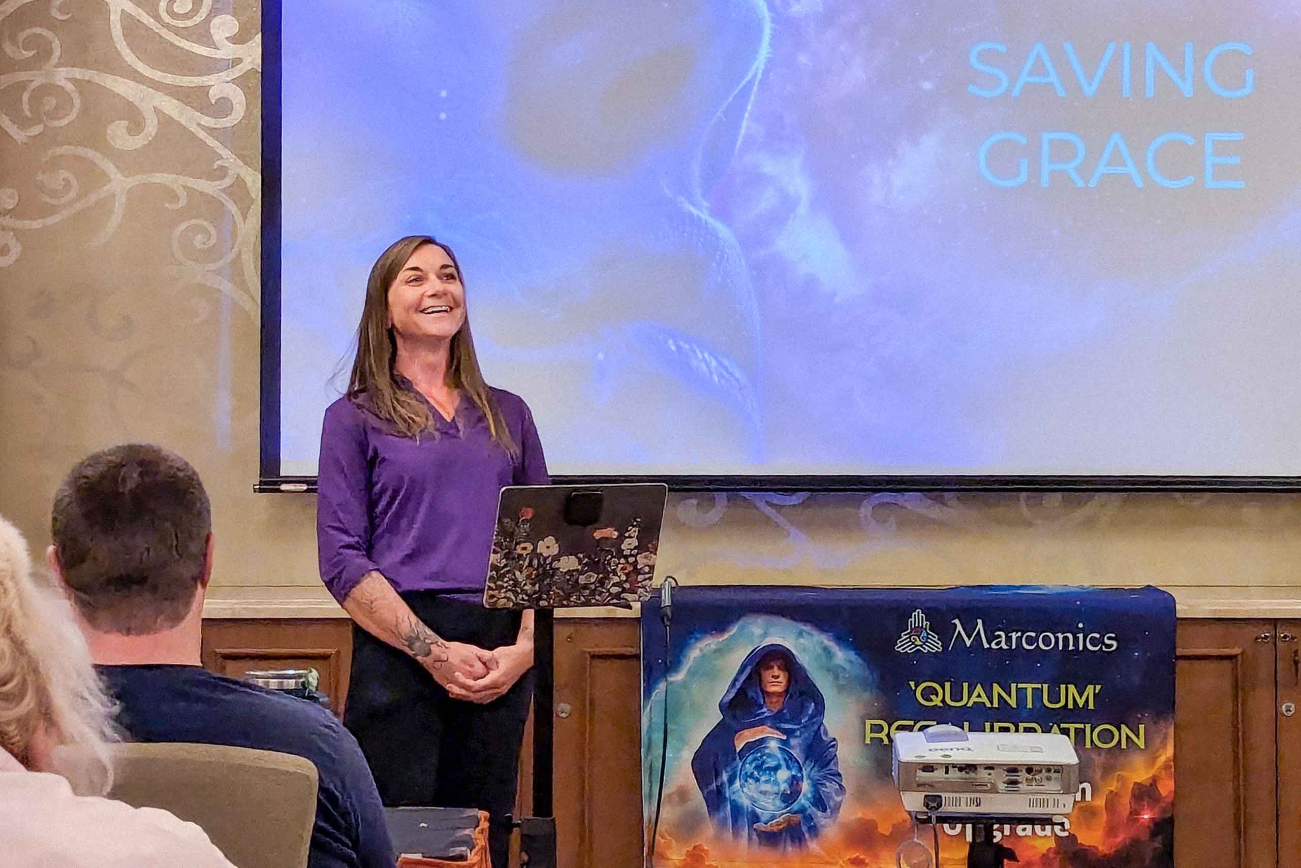 Marconics Teacher Jennifer Munro - teaches class