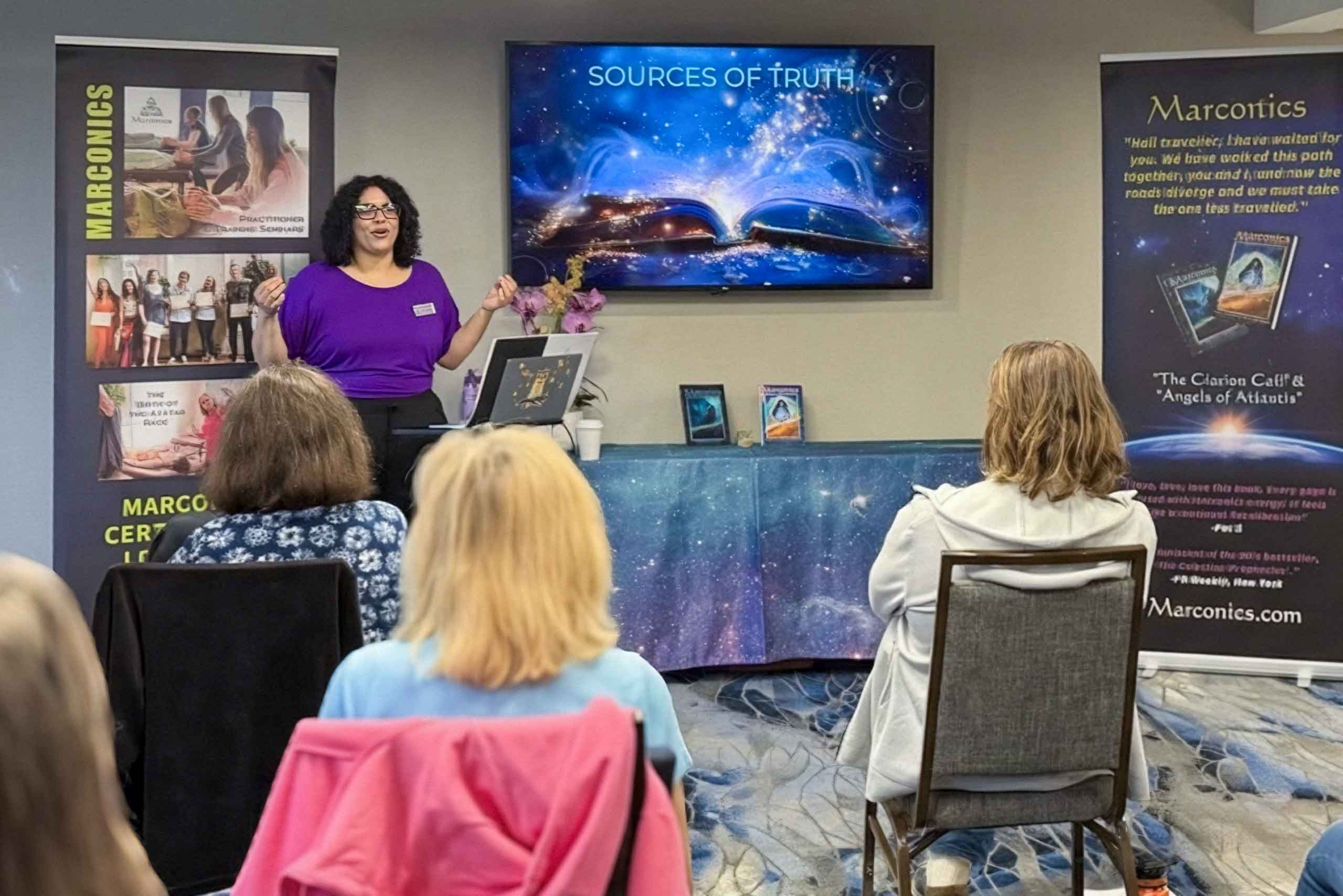 Marconics Teacher Karina Munoz - teaches class