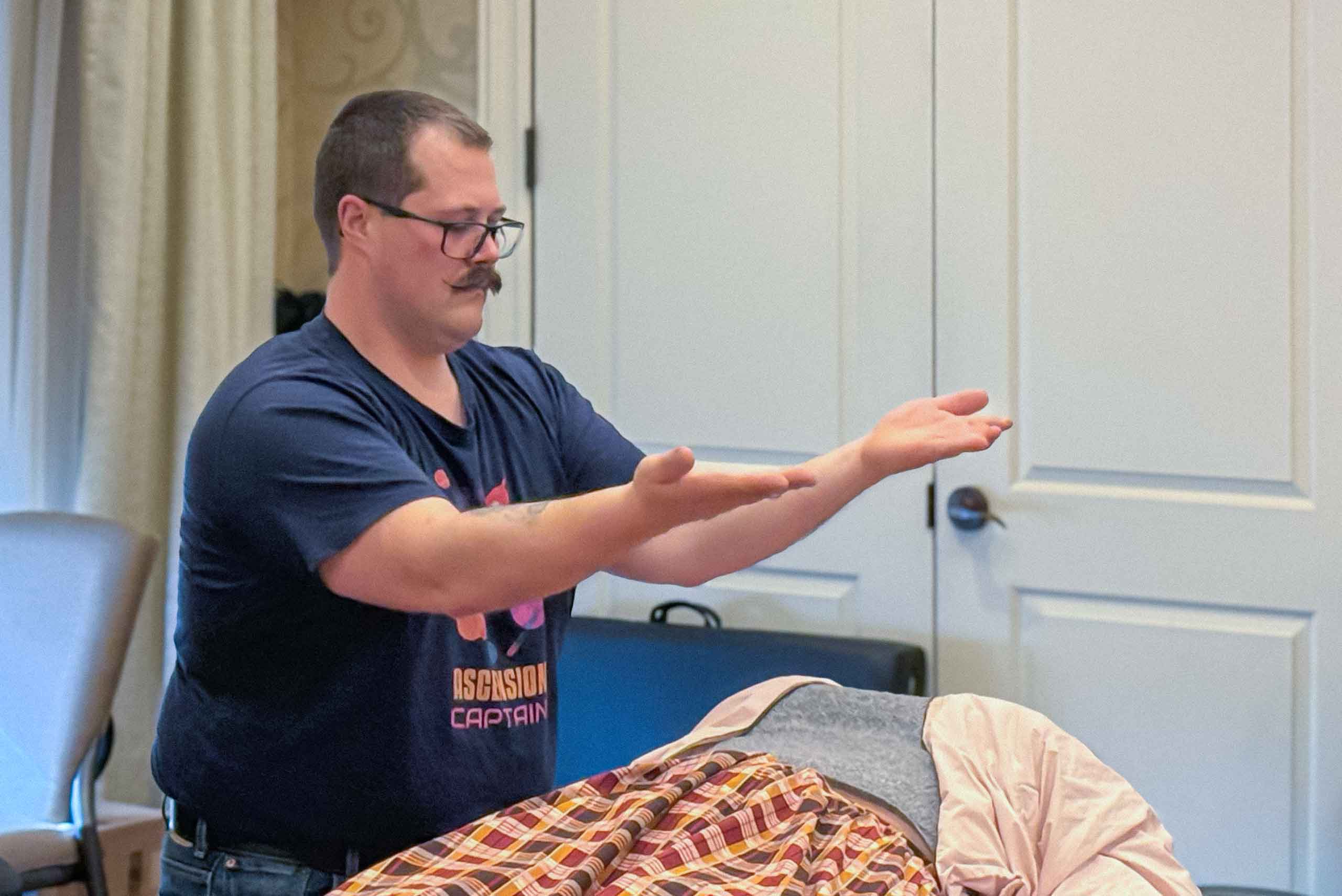 Marconics Teacher Lauren Bennett - performs protocol