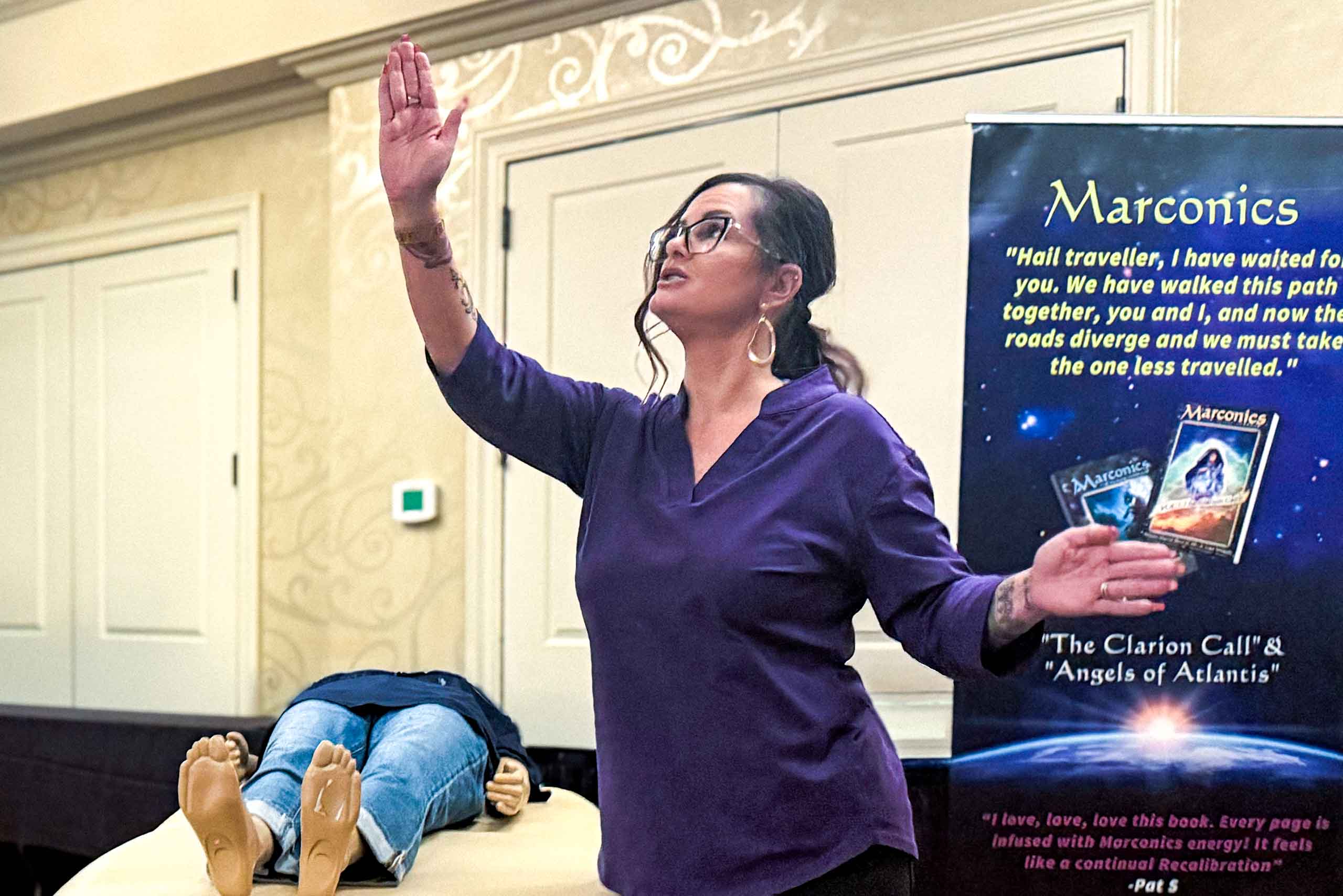Marconics Teacher Pamela Killings - demonstrates protocol