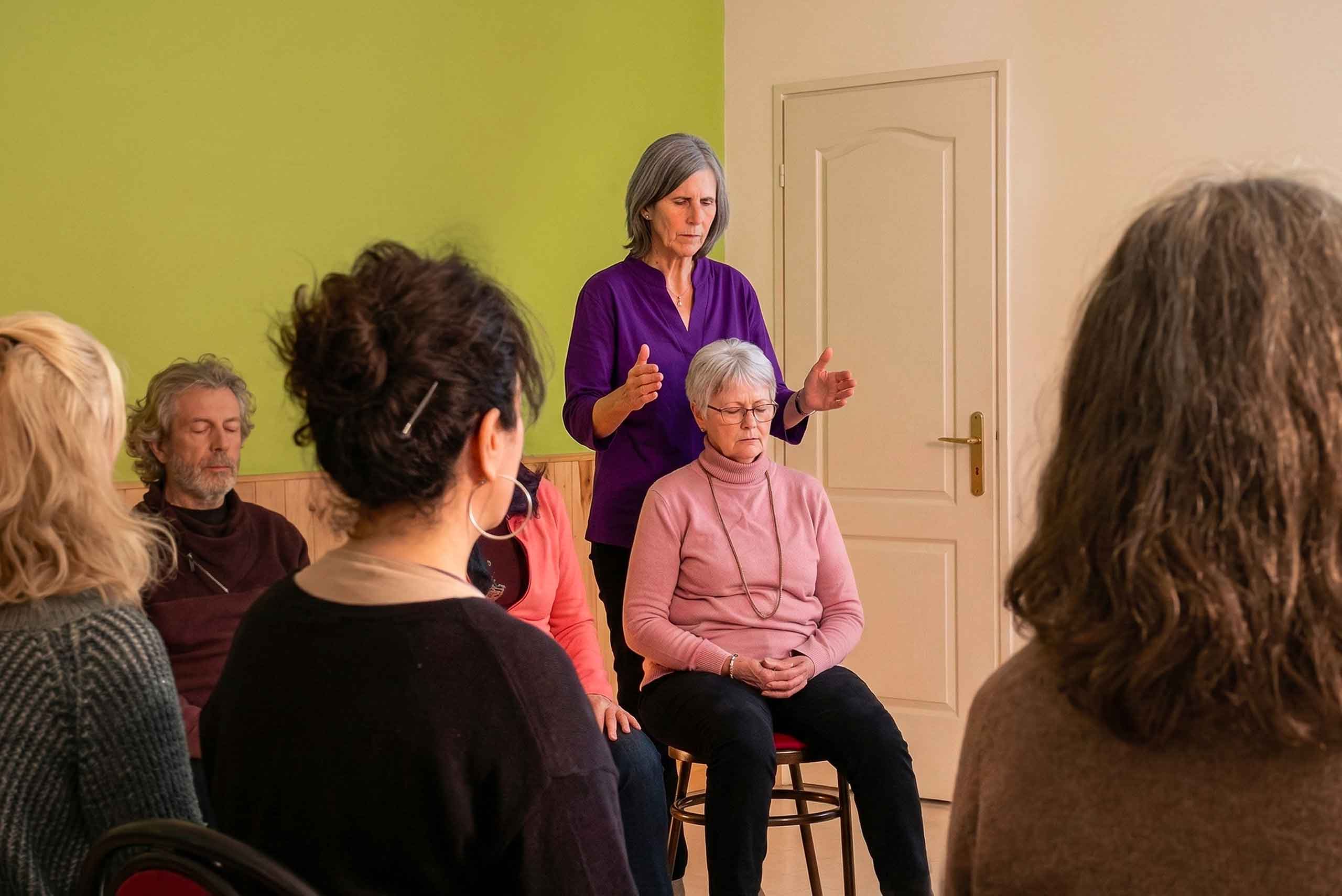 Marconics Teacher Andrea Huse - performs protocol