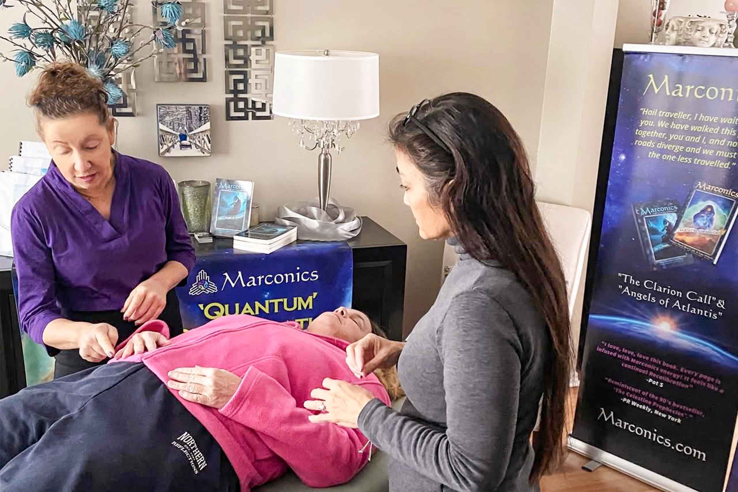 Marconics Teacher Melinda Asztalos - demonstrates protocol