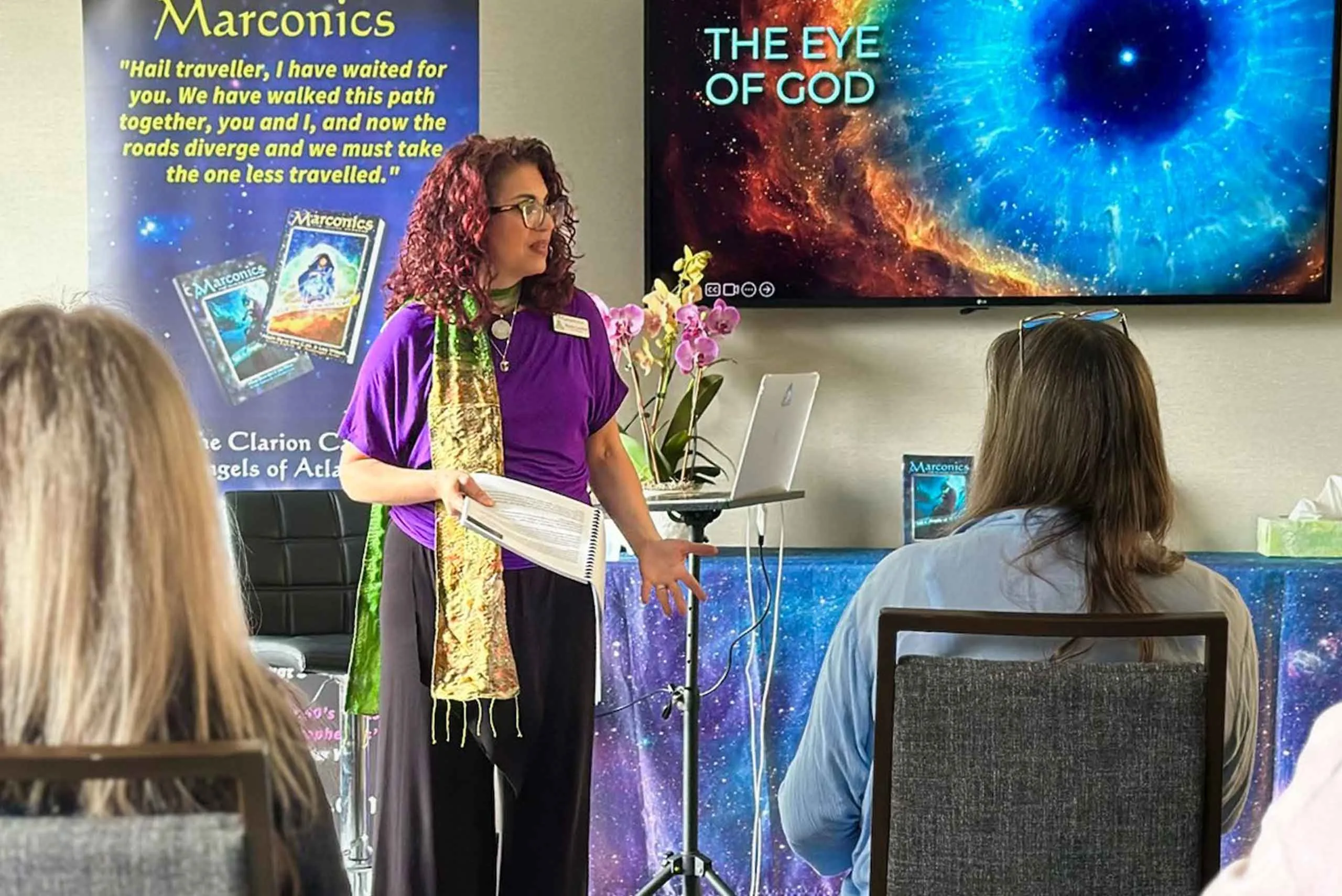Marconics Teacher Robin Landau - teaches class