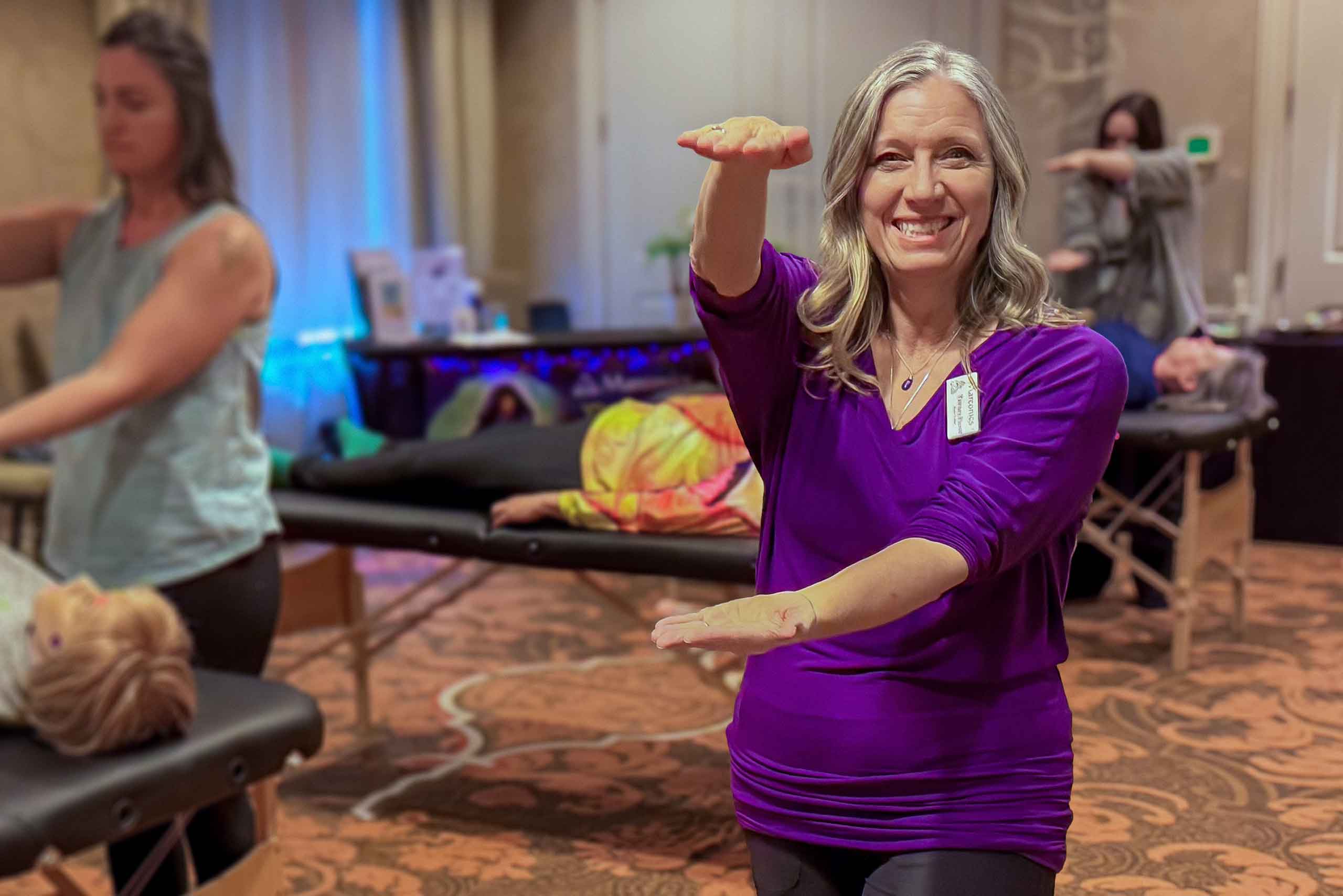 Marconics Teacher Tawney Pierce - demonstrates protocol