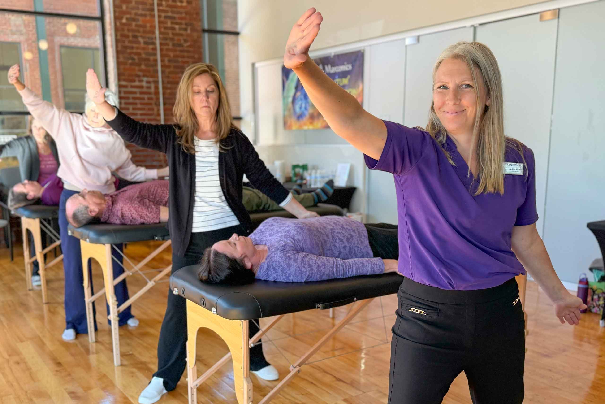 Marconics Teacher Camilla McKay - demonstrates protocol