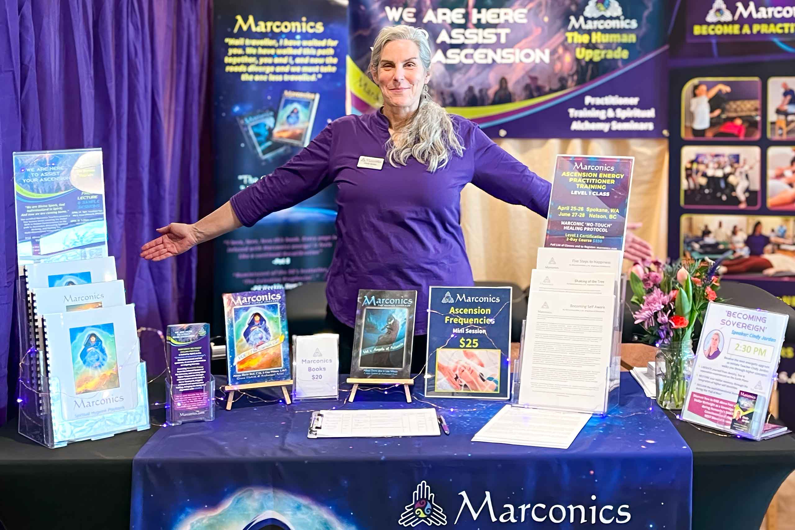 Marconics Teacher Cindy Jordan - at expo Marconics Teacher Cindy Jordan - at expo