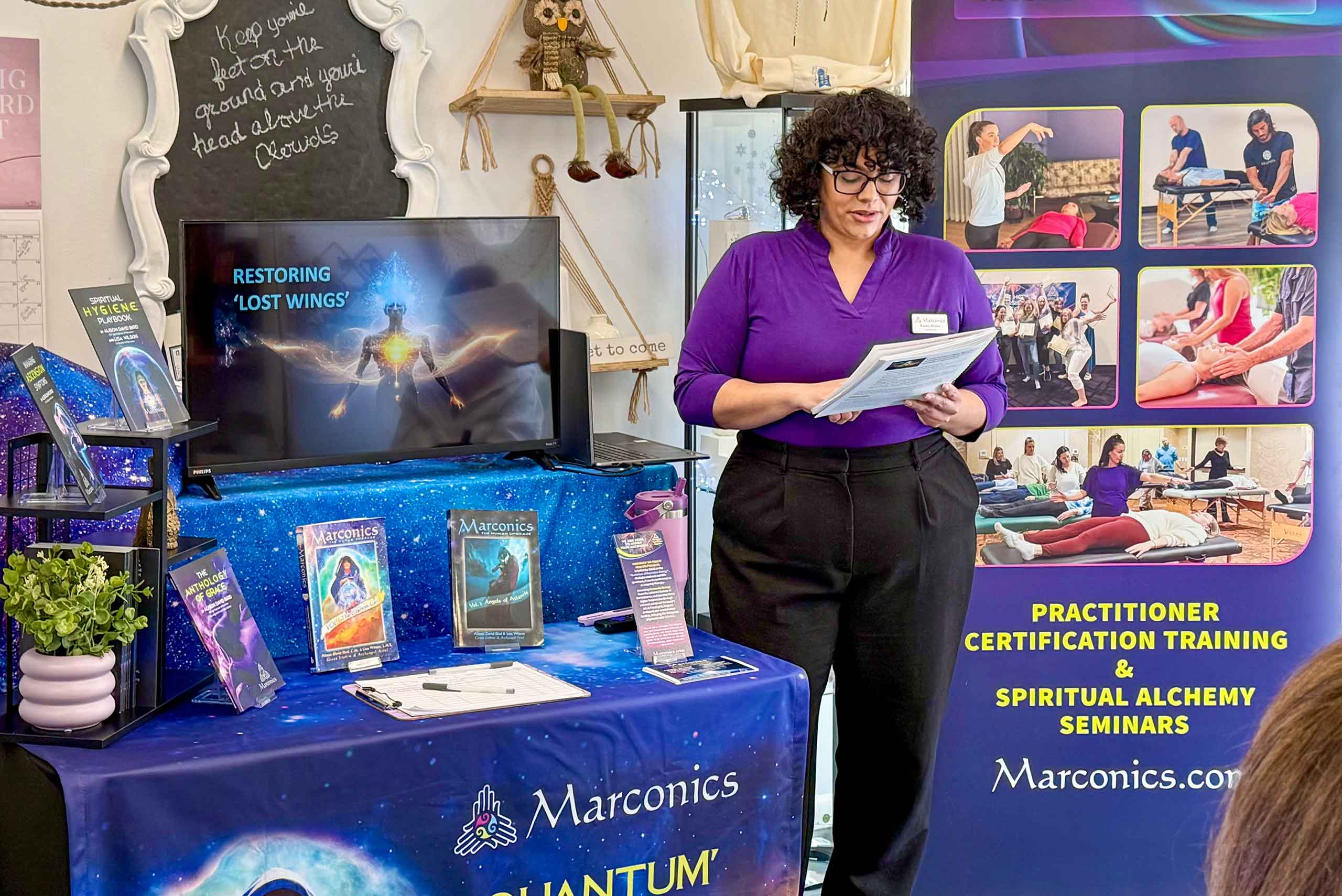 Marconics Teacher Karina Munoz - presents lecture