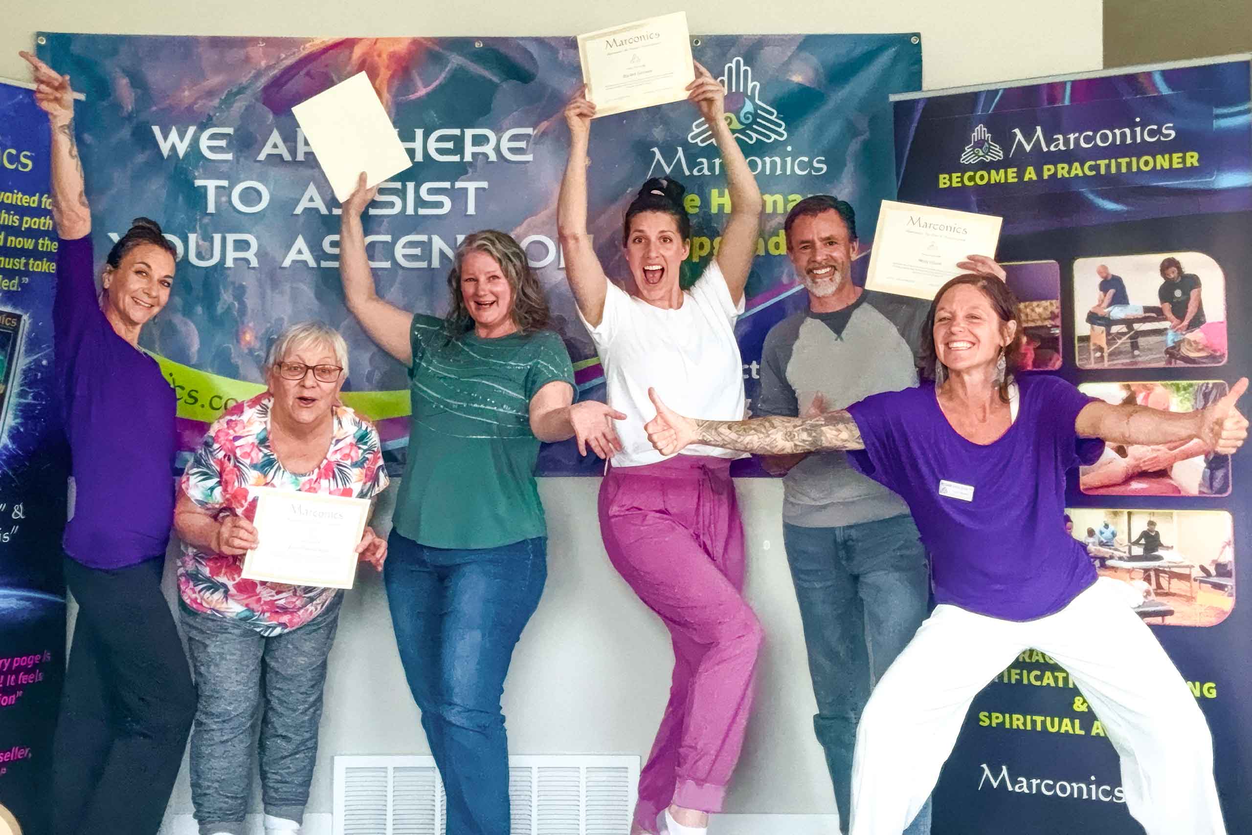 Marconics Teacher Lucy Barna - graduates celebrate