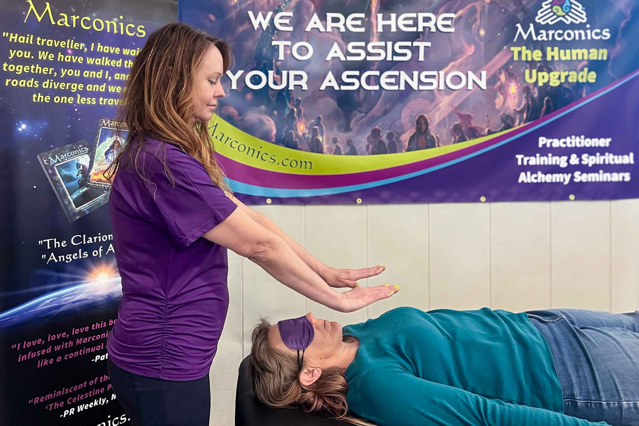 Marconics Teacher Miranda Mason - performs a no-touch